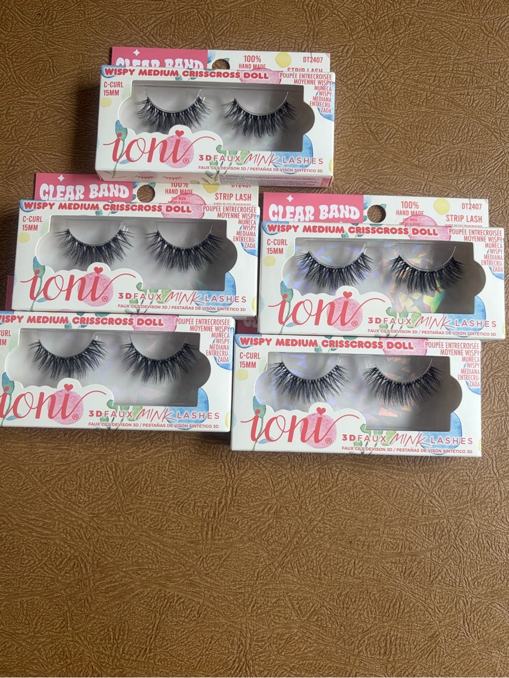 Ioni Wispy Medium Crisscross Doll False Lashes - Black lot 5